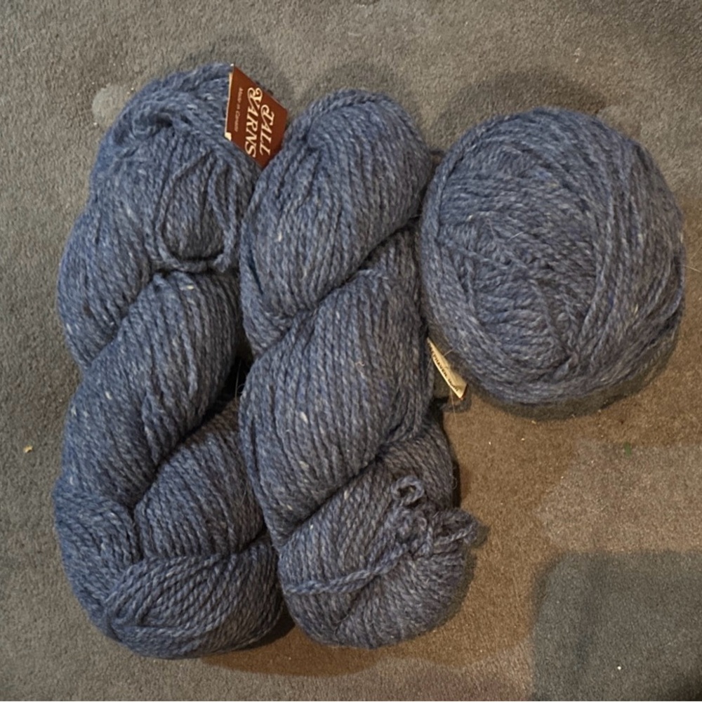 Tall Yarns Blue Wool Yarn Skeins (3)